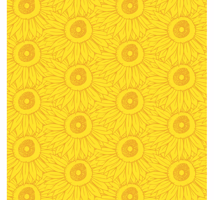 Tapete gelb in hellen sonnenblumenfarben - TenStickers