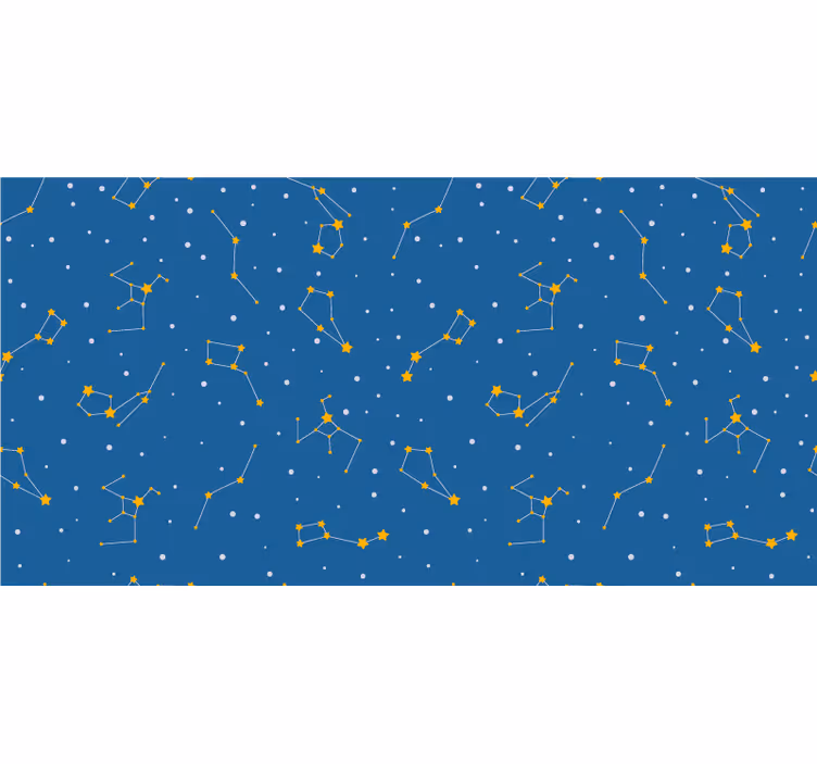 Tapete blau mit himmelskonstellationen grafik - TenStickers