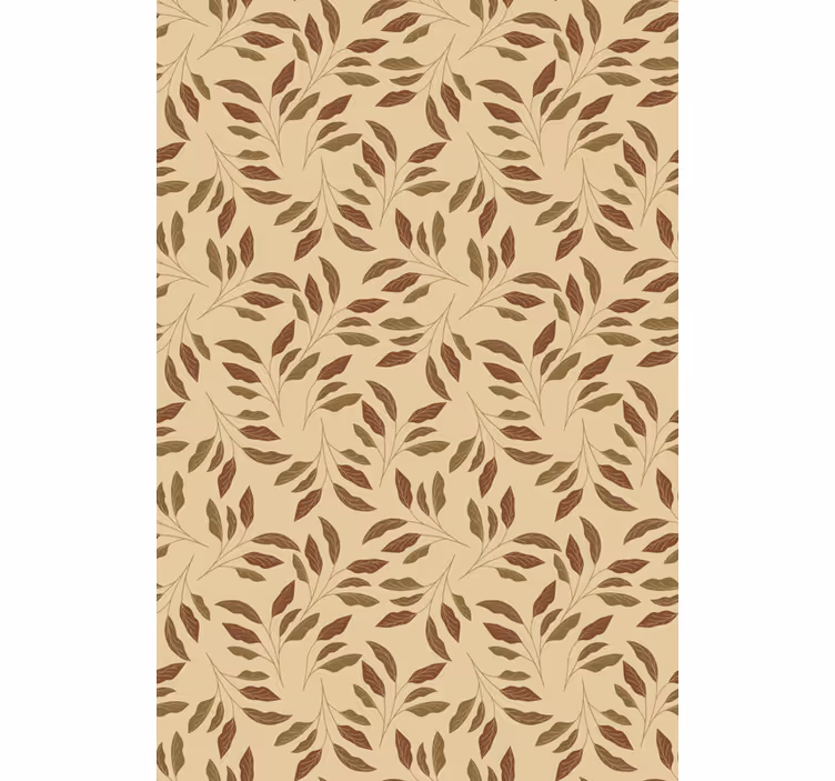 Beige tapete blätter eleganz - TenStickers