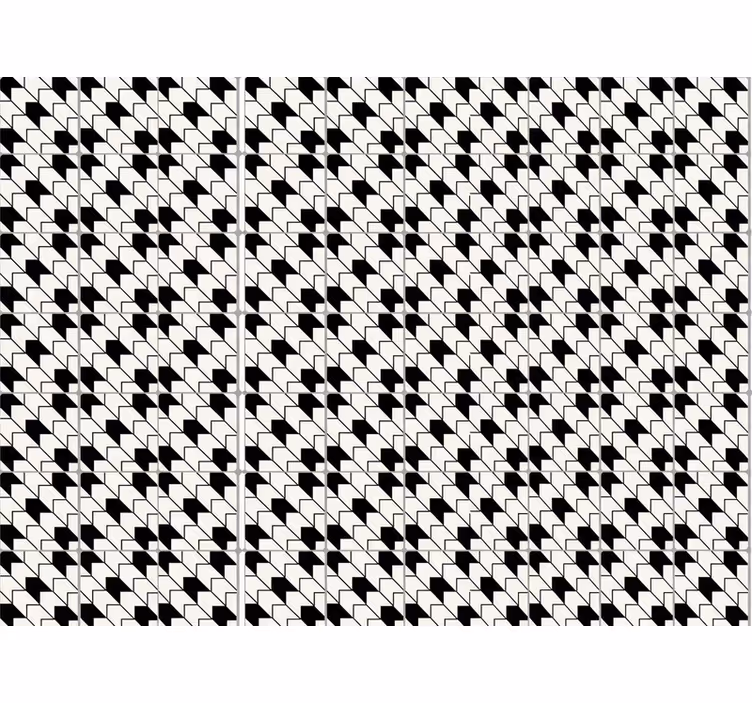Tapete schwarz mit schwarz-weißem teppich - TenStickers