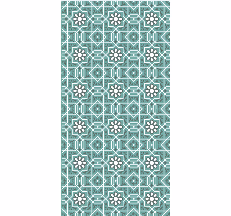 Tapete grün mit floralen motiven - TenStickers