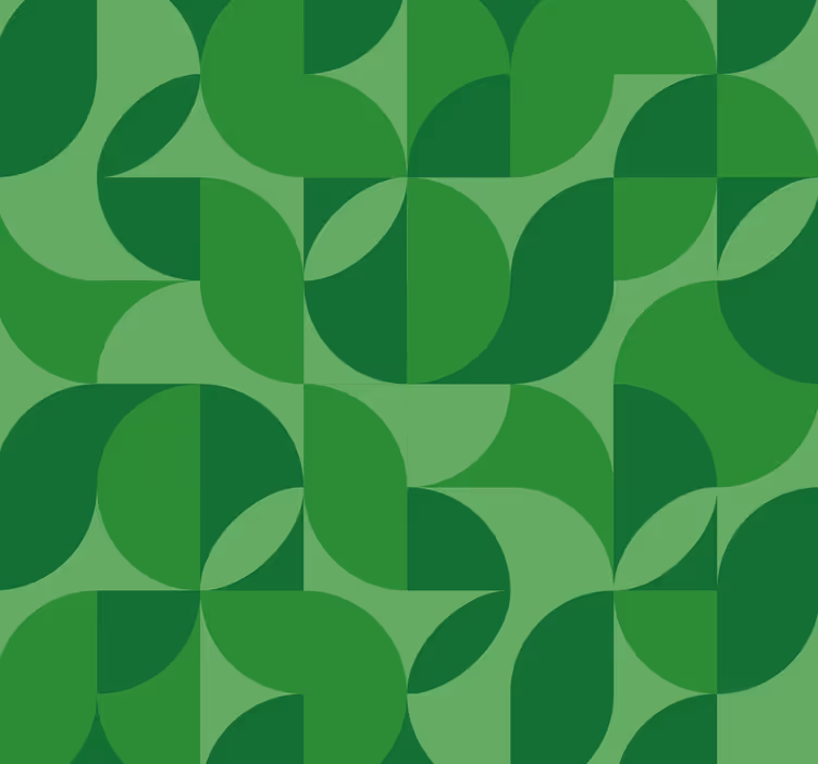 Tapete grün im retro geometrischen stil - TenStickers