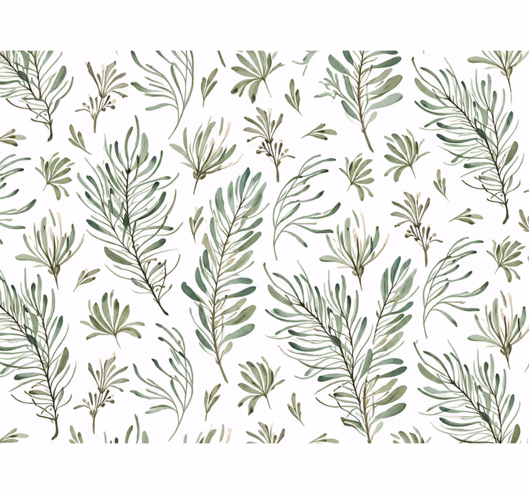 Tapete landschaft mit flora und fauna muster - TenStickers