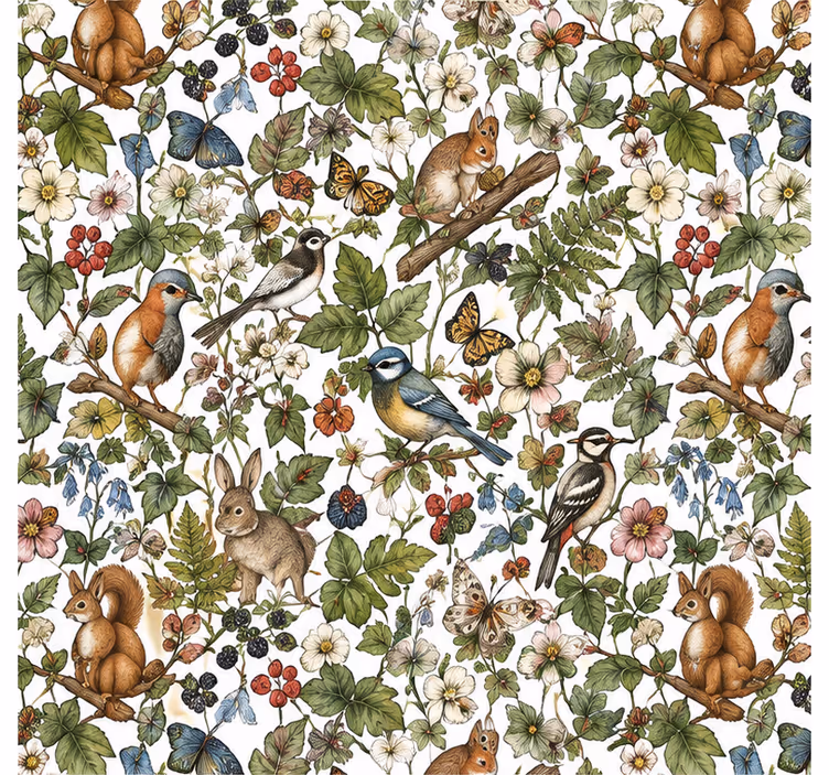 Tapete blätter bunte waldlandschaften - TenStickers