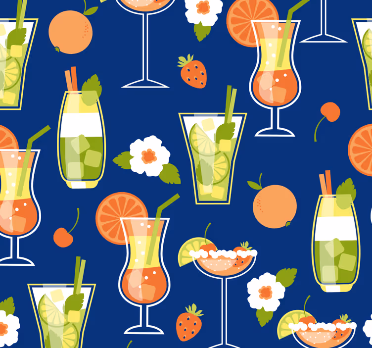 Tapete Kunst cocktail-motive - TenStickers