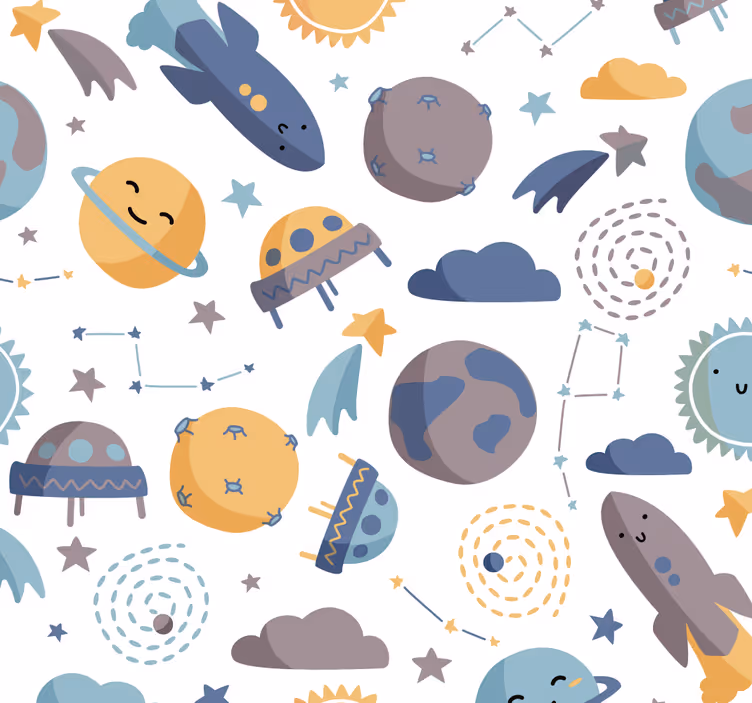 Weltraum kindertapete - TenStickers