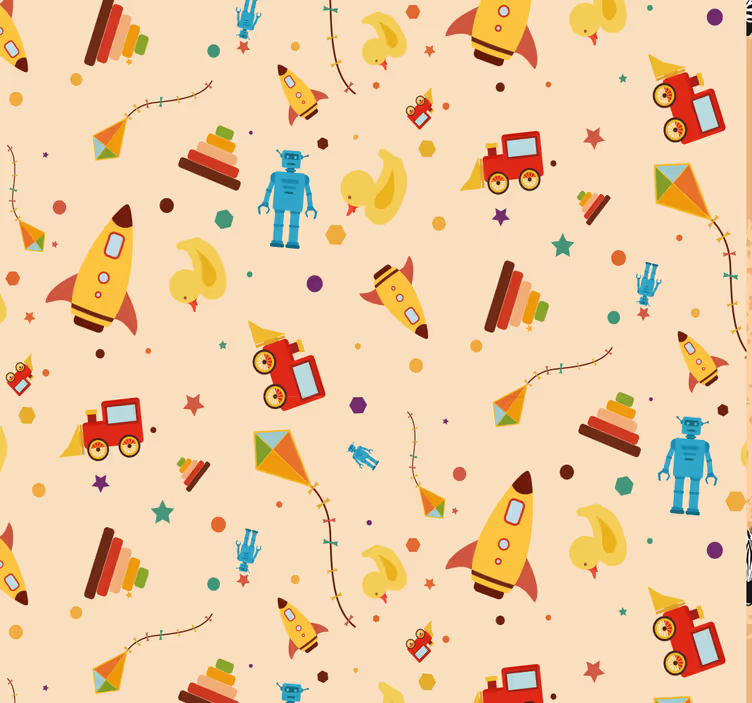 Vintage spielzeug kinder tapete - TenStickers