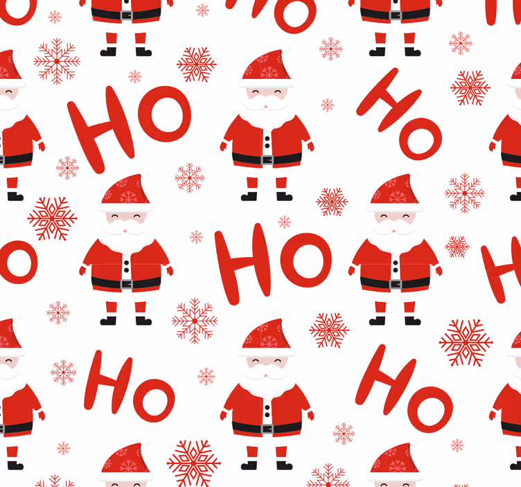 Weihnachtstapete lustiges rotes weihnachtsmannmuster - TenStickers