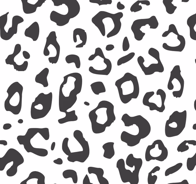 Tapete Wohnzimmer schwarzes Leopardenmuster - TenStickers