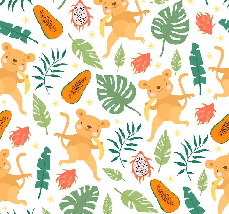 Tapete Tiere affen-dschungel-motiv - TenStickers