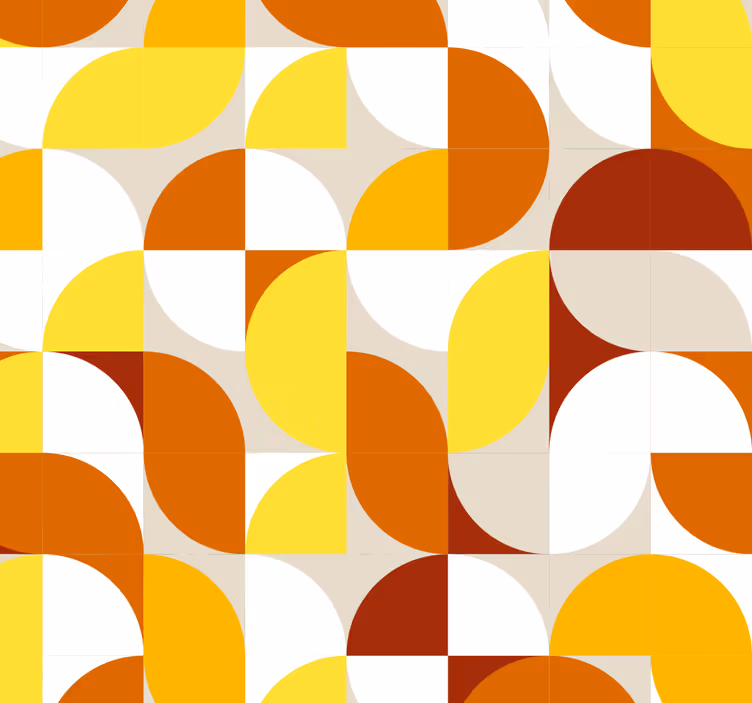 Tapete geometrisch abstraktes warmes muster - TenStickers