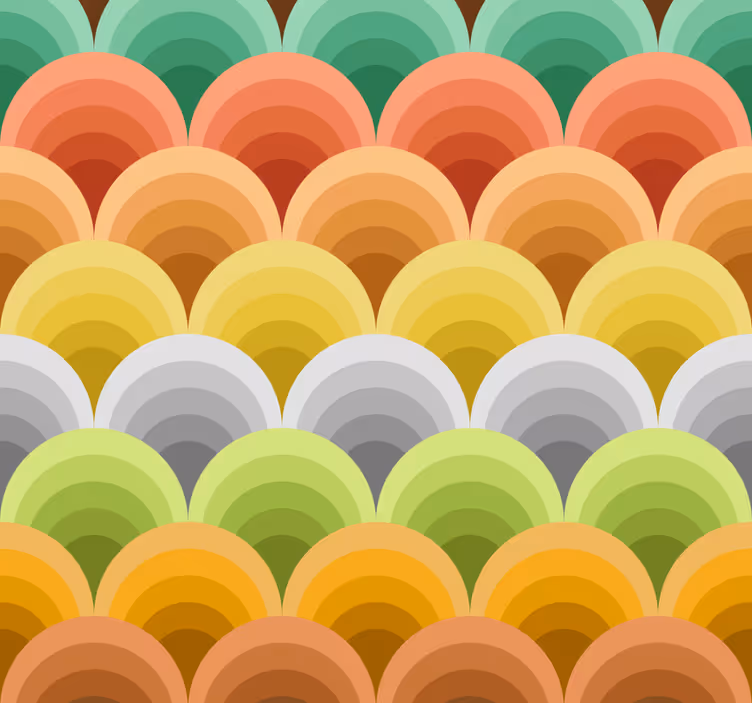 Tapete modern geschwungene bunte muster - TenStickers
