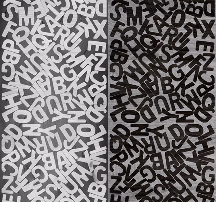 Platin Rätsel Buchstaben Tapete - TenStickers