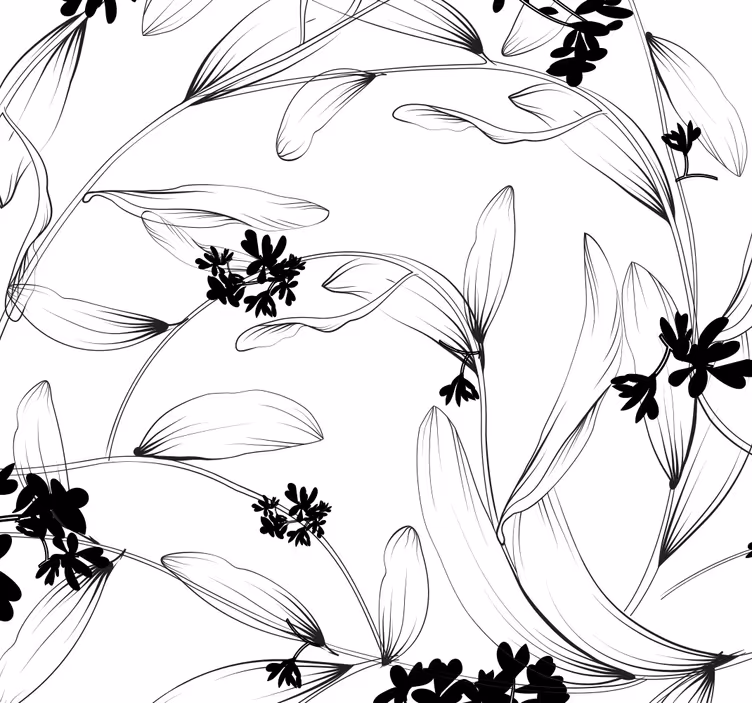 Lilie Avantgarde Natur Tapete - TenStickers