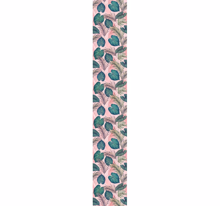 Dschungel Tapete Rosa tropisches blatt - TenStickers