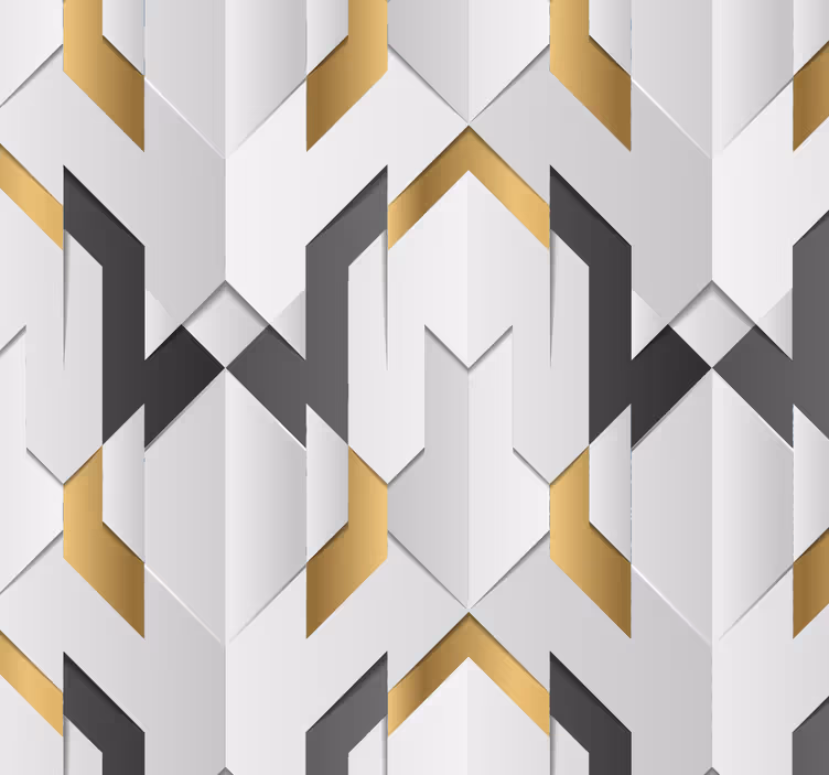 Tapeten geometrisch Dschungel Dreiecke - TenStickers