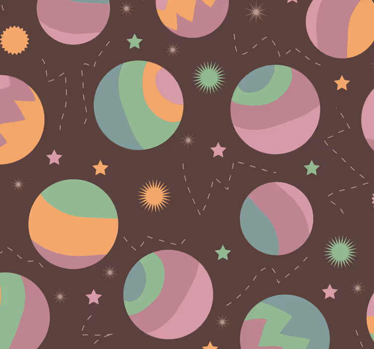 Tapete Kinderzimmer kosmisches tupfenmuster - TenStickers