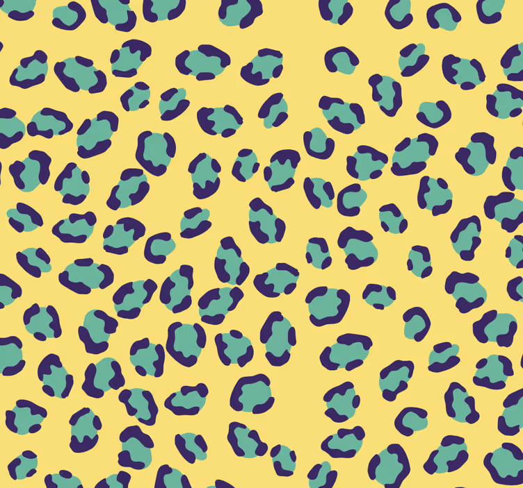 Abstrakte Tapete Blaue und orange leopardenbeschaffenheit - TenStickers