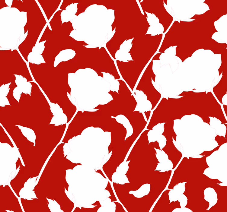 Blumentapete blumensilhouette - TenStickers