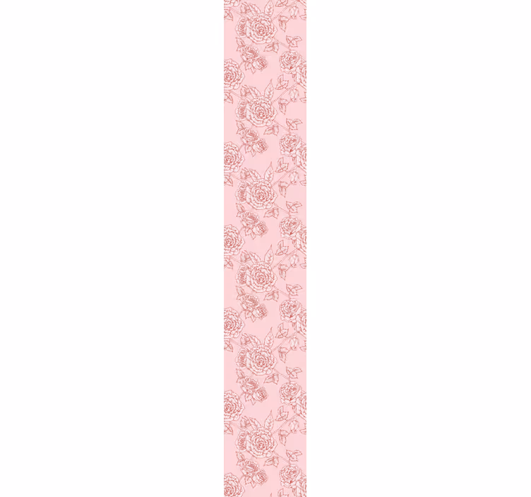 Blumentapete rosenskizzenmuster - TenStickers