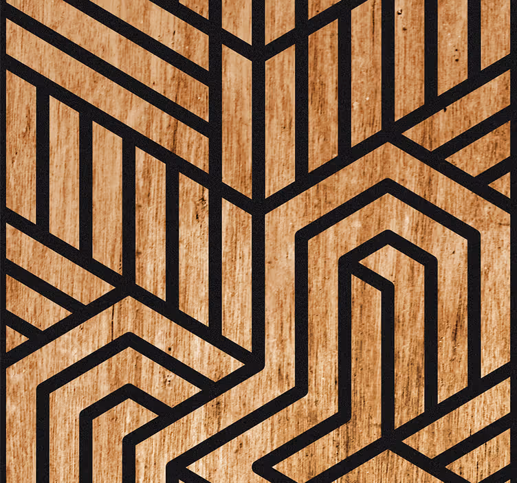 Tapete geometrisch geometrisches labyrinth - TenStickers