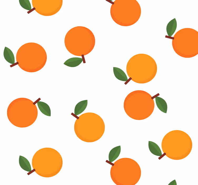 Tapete Zitrone Cartoon orangen - TenStickers
