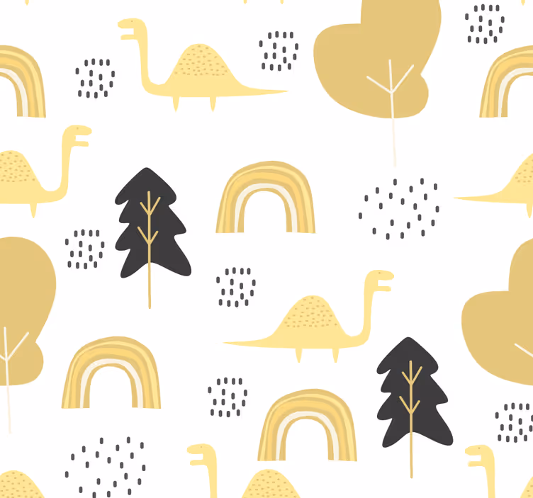 Tapete Babyzimmer verspieltes dinosaurier-motiv - TenStickers