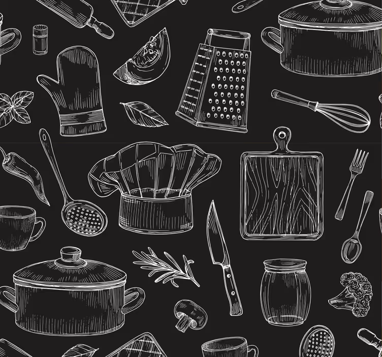Moderne Tapete Elegantes besteck - TenStickers