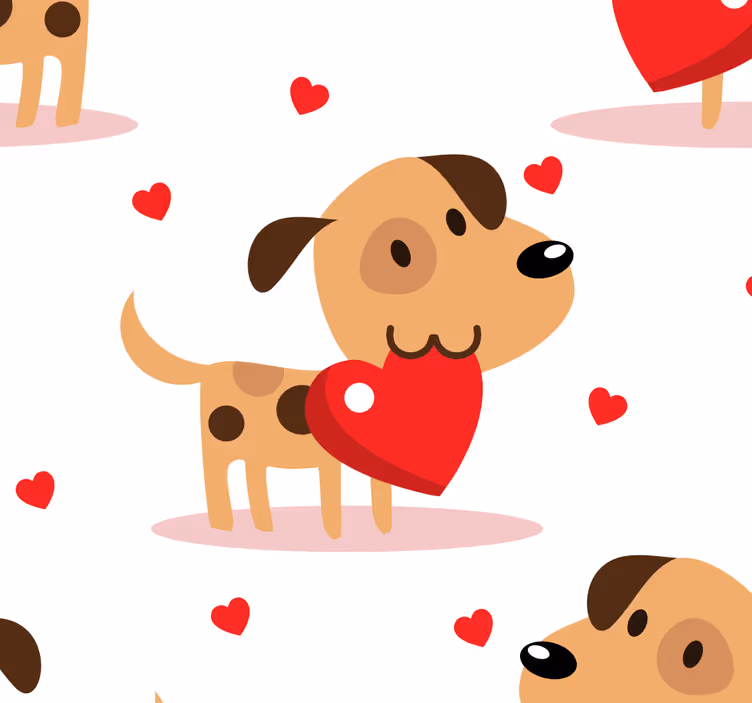Tapete Hunde welpenliebe - TenStickers