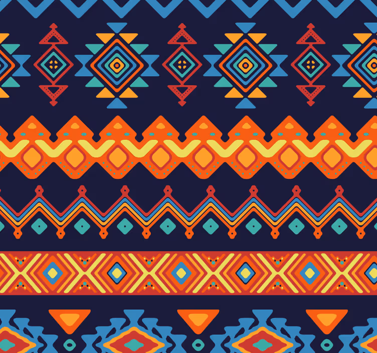 Tapete Eingang aztekenmuster-fusion - TenStickers