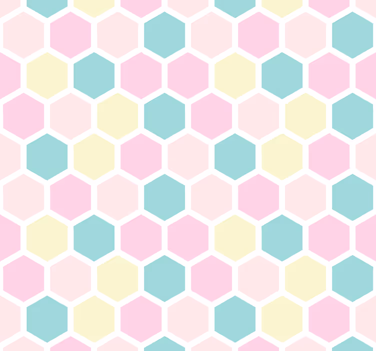 Tapete geometrisch sechseck-muster - TenStickers