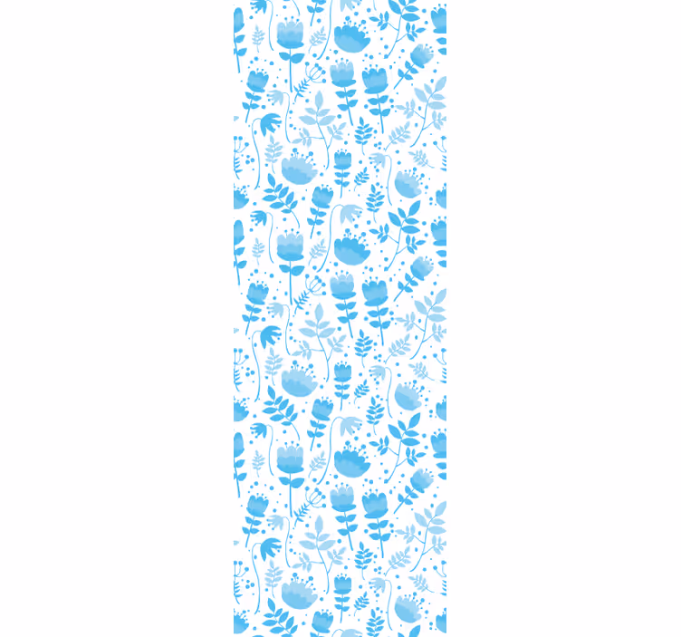 Blumentapete blumensilhouettemuster - TenStickers