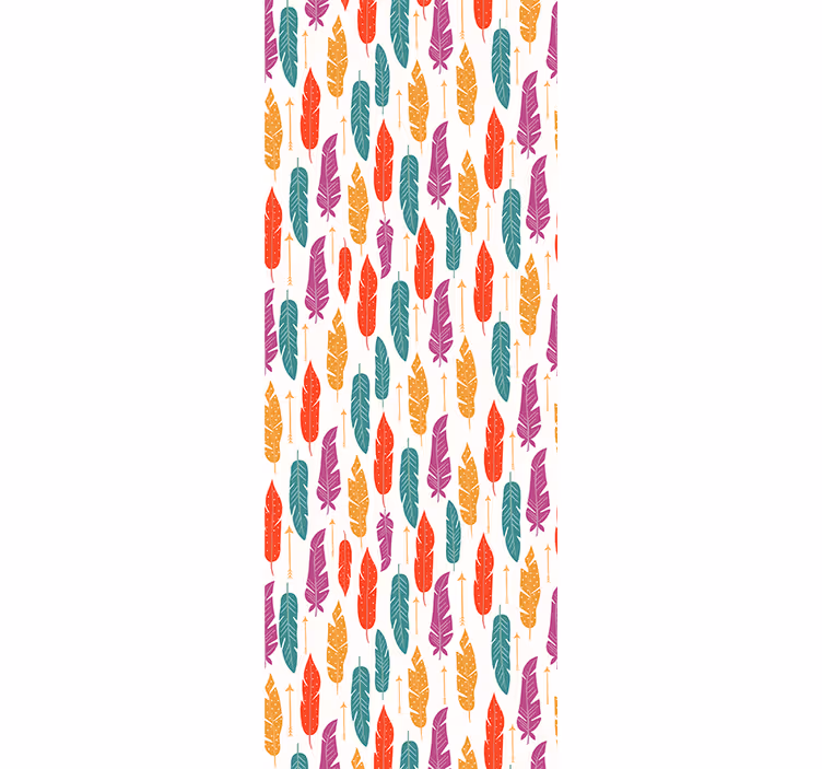 Tapete Blätter feder-motiv-design - TenStickers