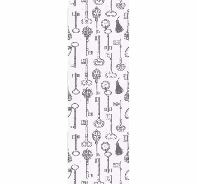 Tapete hochzeit mit antiken schlüsselmotiven - TenStickers