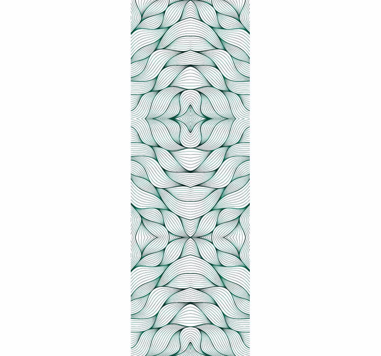 Tapete blätter mit geometrischem muster - TenStickers