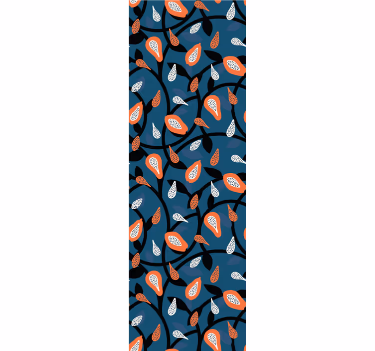 Moderne Tapete Papaya und Pflanzen - TenStickers