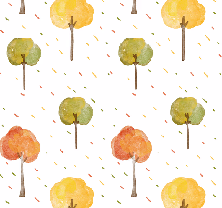 Herbstliche Bäume Natur Tapete - TenStickers