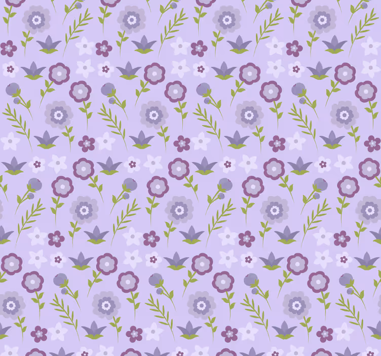 Fototapete Natur einfache lila Blüten - TenStickers