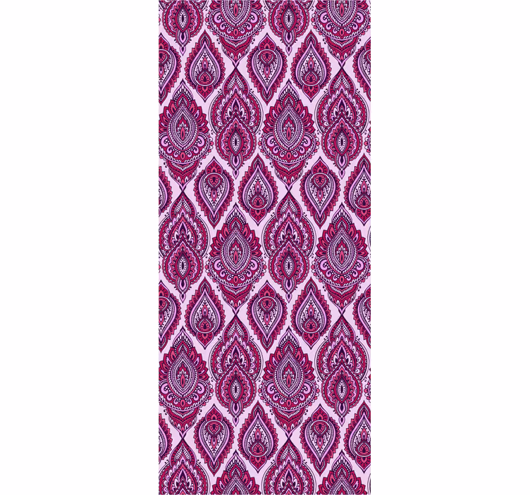 Tapetenbordüre Rosa blatt paisley - TenStickers