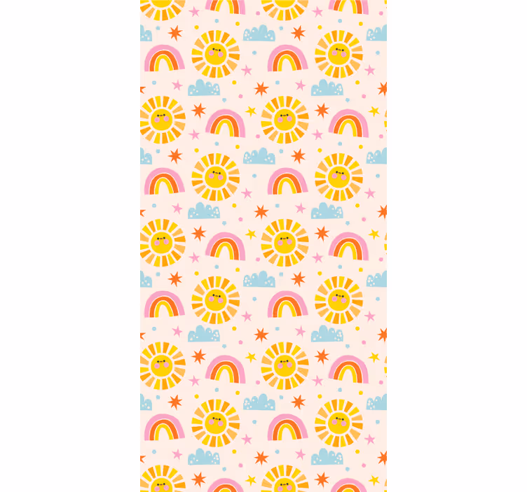 Tapete Babyzimmer sonnenschein regenbogen - TenStickers