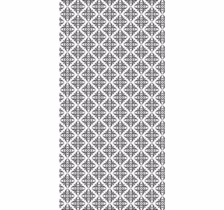 Tapete Büro elegantes schwarzes blumenmuster - TenStickers