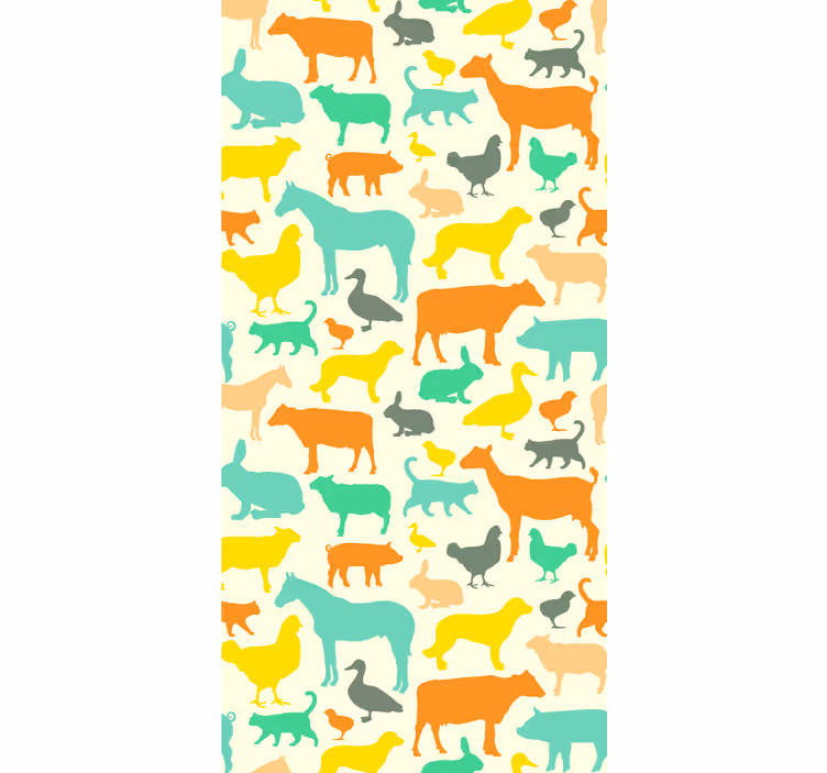 Tapete Tiere tiersilhouetten - TenStickers