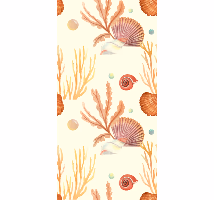 Tapete Natur muschel-muster - TenStickers