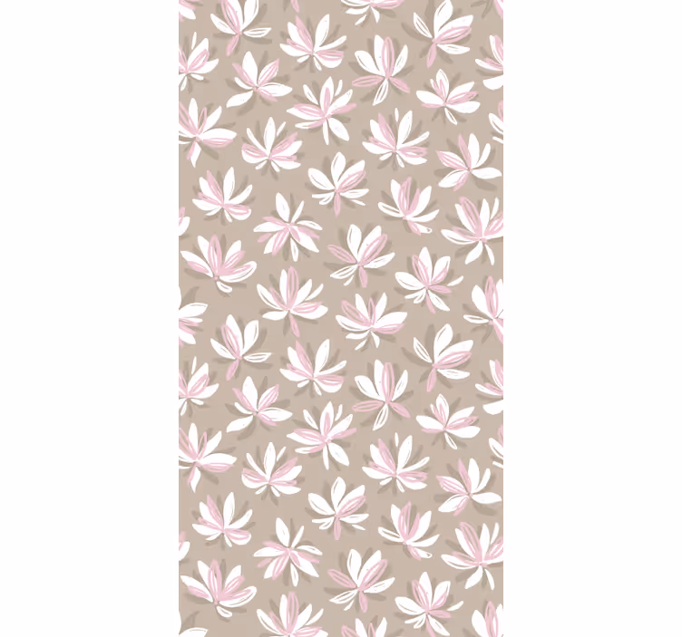 Blumentapete Rosa und braune mehle - TenStickers