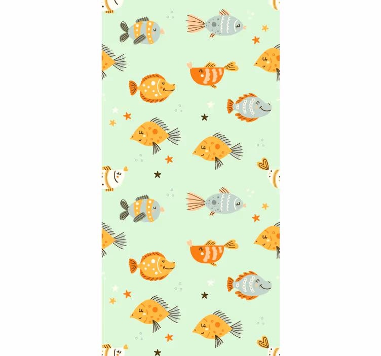 Tapete Fische muster für wasserfreunde - TenStickers