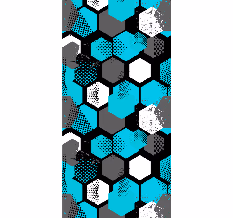 Jugendzimmer Tapete Kunst Wabenblaues Design - TenStickers