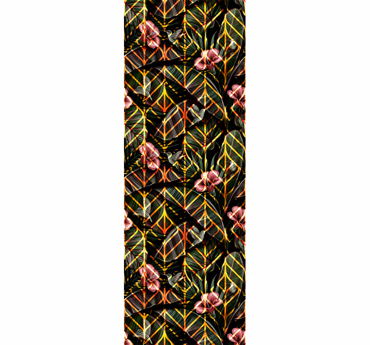 Tapete Natur blumen- und laubmuster - TenStickers