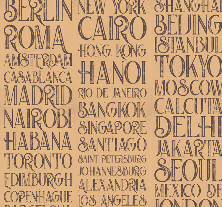 Städte der Welt Landschafts Tapete - TenStickers