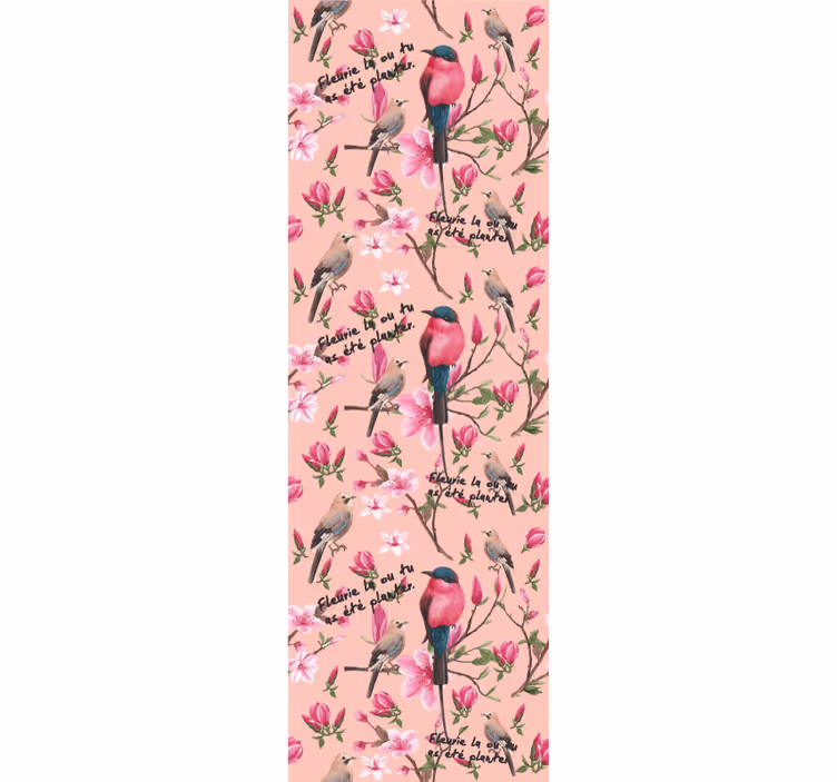 Tapete Vögel vögel blüte muster - TenStickers