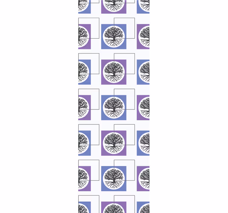 Tapeten Schlafzimmer geometrisches baumdesign - TenStickers